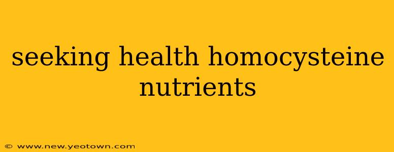seeking health homocysteine nutrients