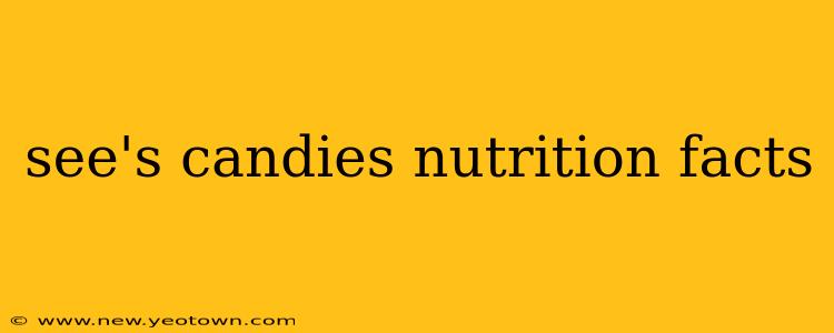 see's candies nutrition facts