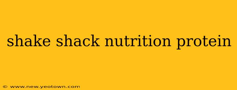 shake shack nutrition protein
