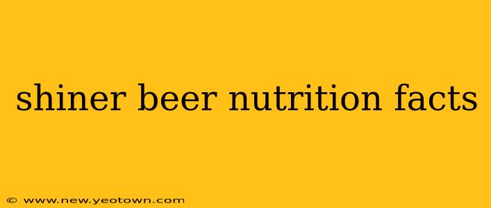 shiner beer nutrition facts