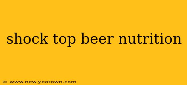 shock top beer nutrition