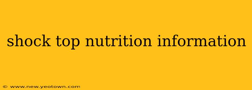 shock top nutrition information
