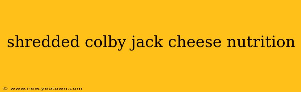 shredded colby jack cheese nutrition