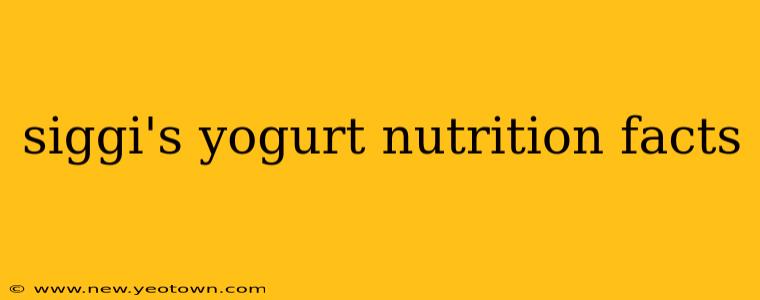 siggi's yogurt nutrition facts