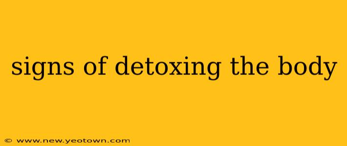 signs of detoxing the body