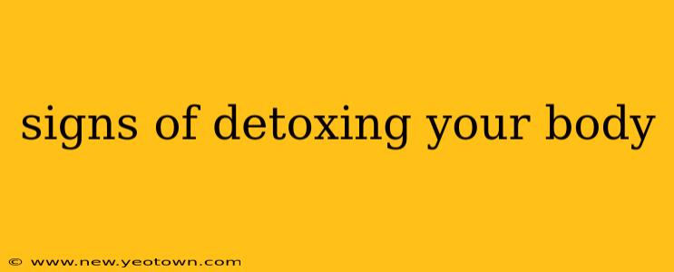 signs of detoxing your body