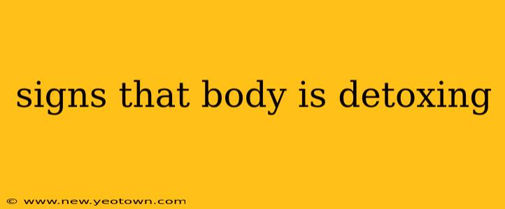 signs that body is detoxing