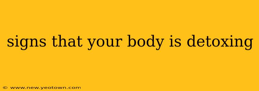 signs that your body is detoxing