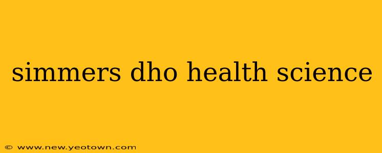 simmers dho health science