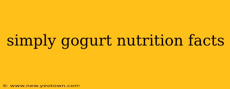 simply gogurt nutrition facts