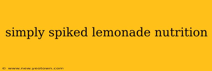 simply spiked lemonade nutrition