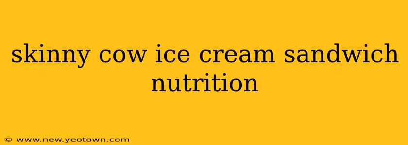 skinny cow ice cream sandwich nutrition