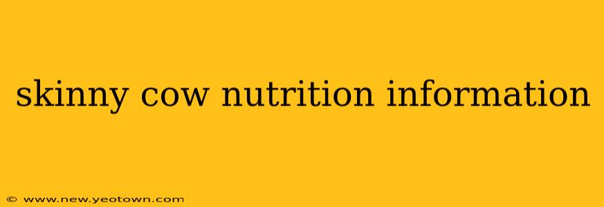 skinny cow nutrition information