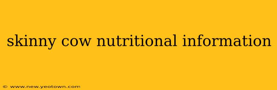 skinny cow nutritional information