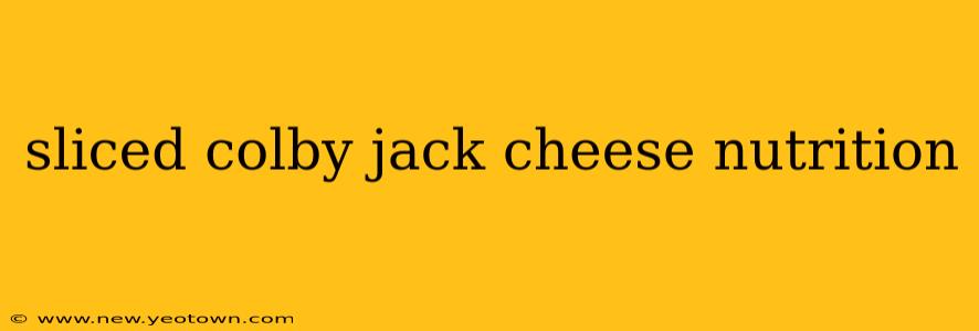 sliced colby jack cheese nutrition