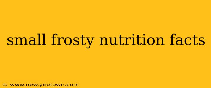 small frosty nutrition facts