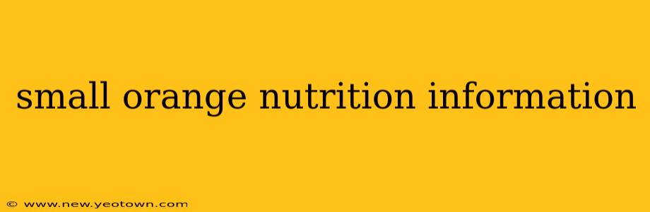 small orange nutrition information