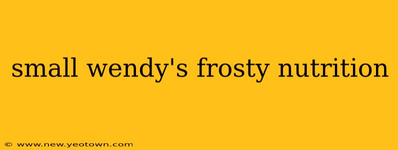 small wendy's frosty nutrition