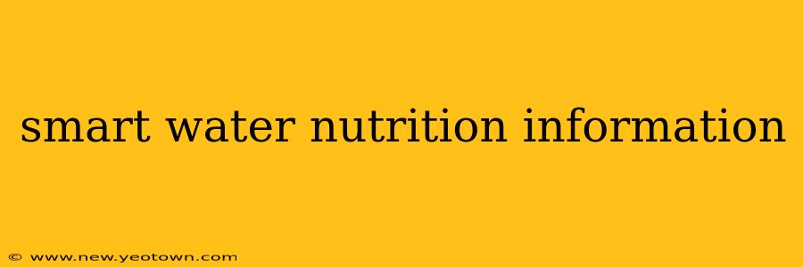 smart water nutrition information