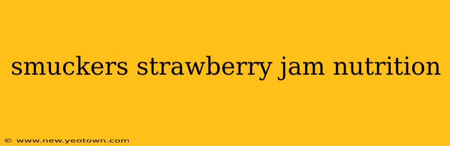 smuckers strawberry jam nutrition