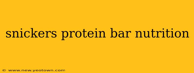snickers protein bar nutrition