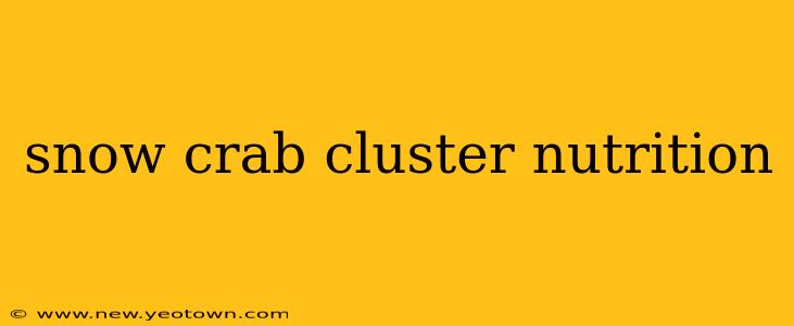 snow crab cluster nutrition
