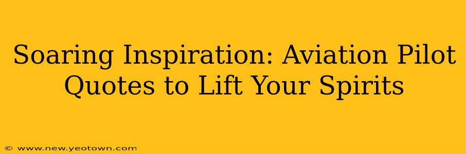 Soaring Inspiration: Aviation Pilot Quotes to Lift Your Spirits