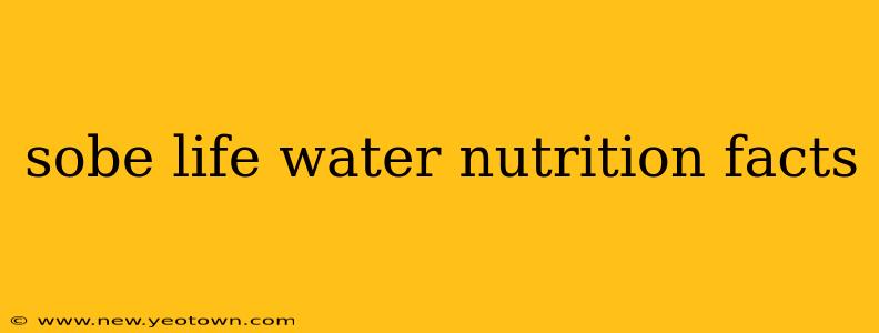 sobe life water nutrition facts