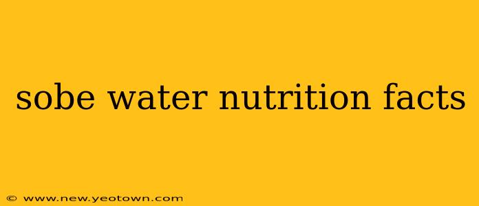 sobe water nutrition facts