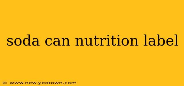 soda can nutrition label