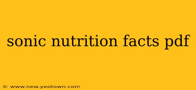 sonic nutrition facts pdf