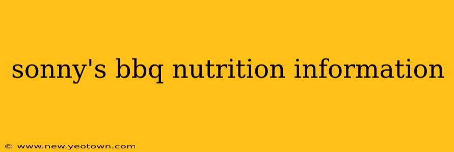 sonny's bbq nutrition information