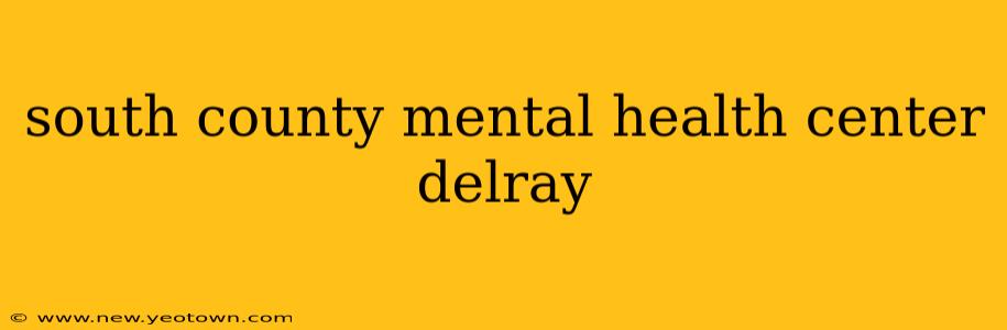 south county mental health center delray