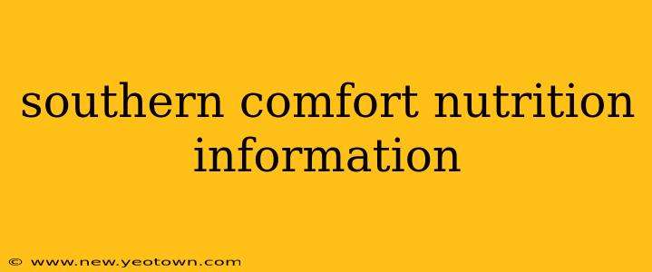 southern comfort nutrition information