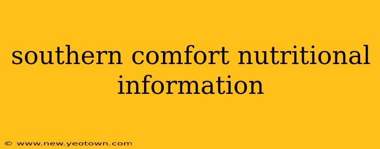 southern comfort nutritional information