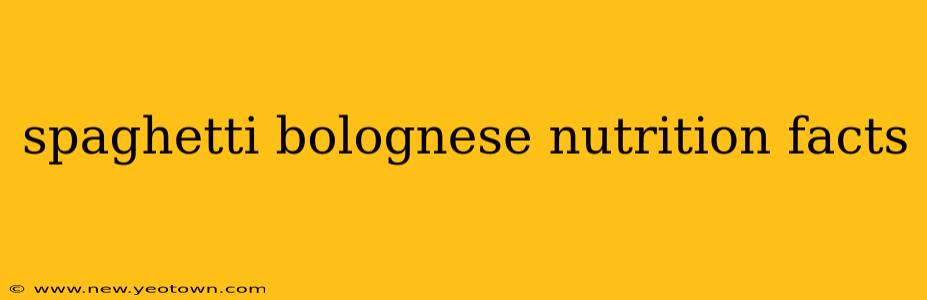 spaghetti bolognese nutrition facts