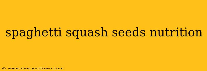 spaghetti squash seeds nutrition