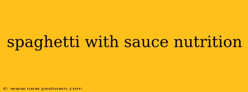 spaghetti with sauce nutrition
