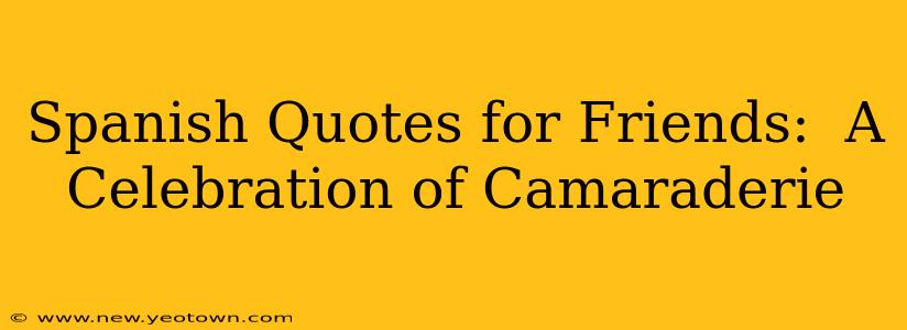 Spanish Quotes for Friends:  A Celebration of Camaraderie
