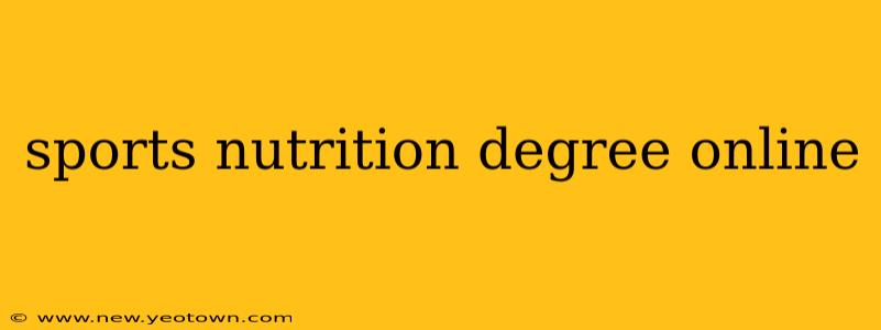 sports nutrition degree online