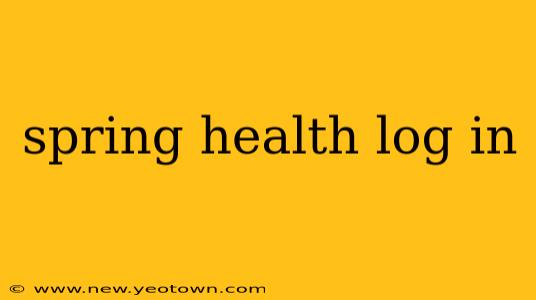 spring health log in