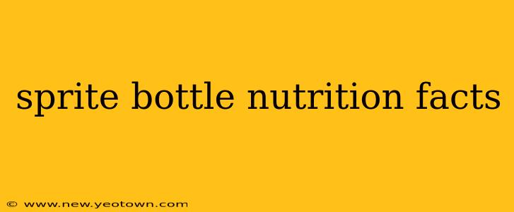 sprite bottle nutrition facts