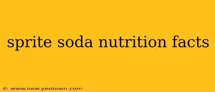 sprite soda nutrition facts
