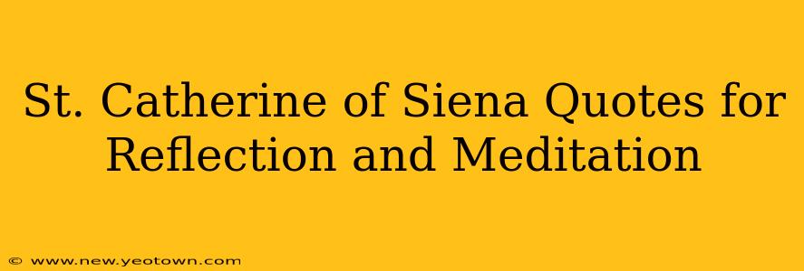 St. Catherine of Siena Quotes for Reflection and Meditation