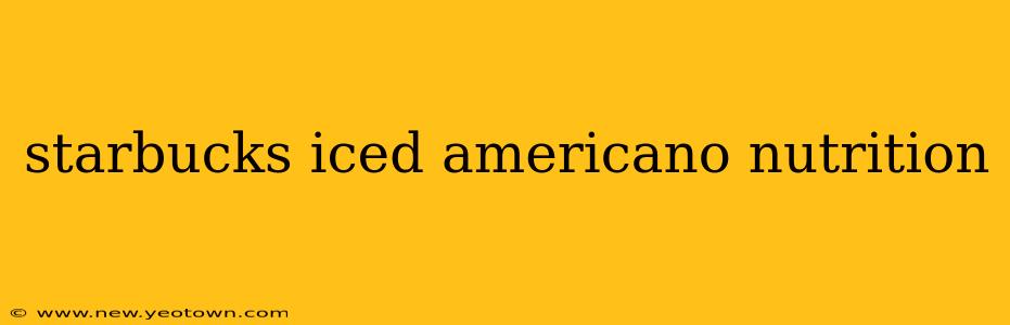 starbucks iced americano nutrition