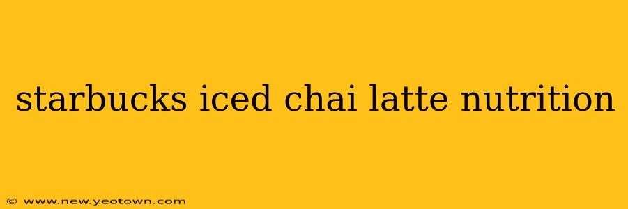 starbucks iced chai latte nutrition