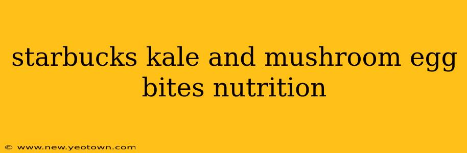 starbucks kale and mushroom egg bites nutrition