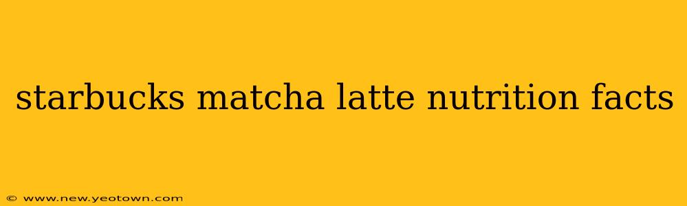 starbucks matcha latte nutrition facts