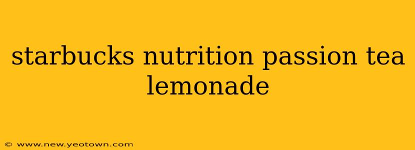 starbucks nutrition passion tea lemonade