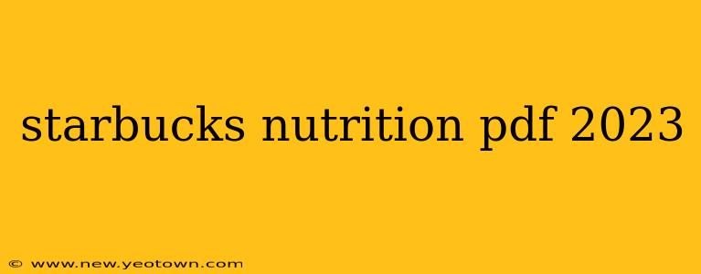 starbucks nutrition pdf 2023